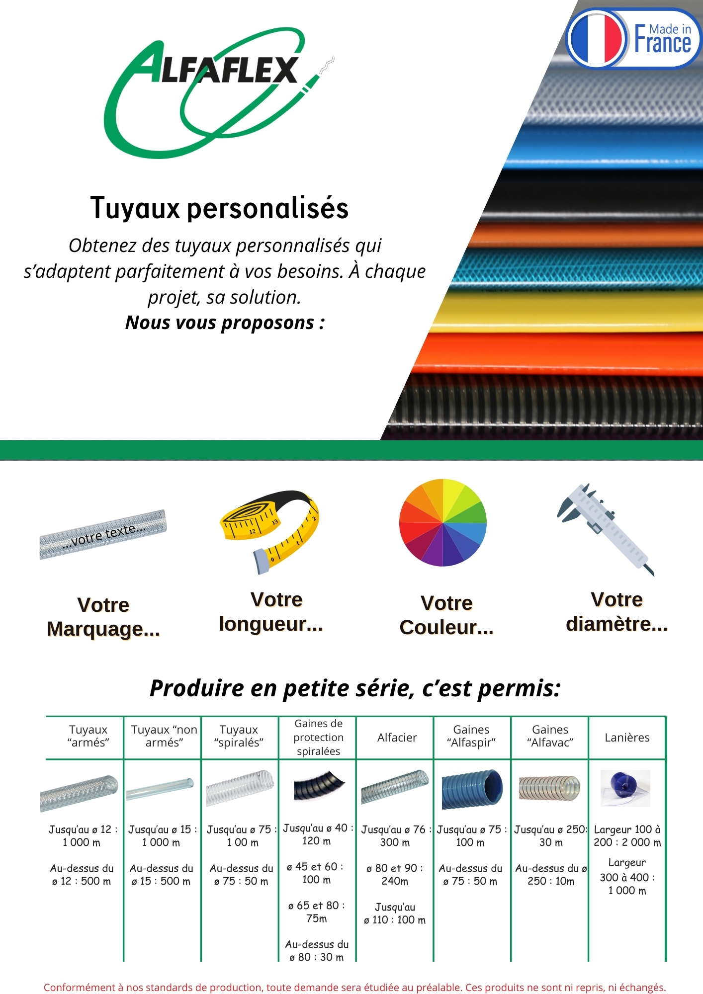 Vos tuyaux personnalisés, notre savoir-faire !